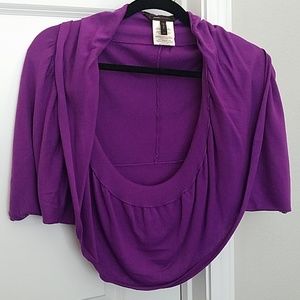 BCBGMAXAZRIA Purple Sweater Coverlet